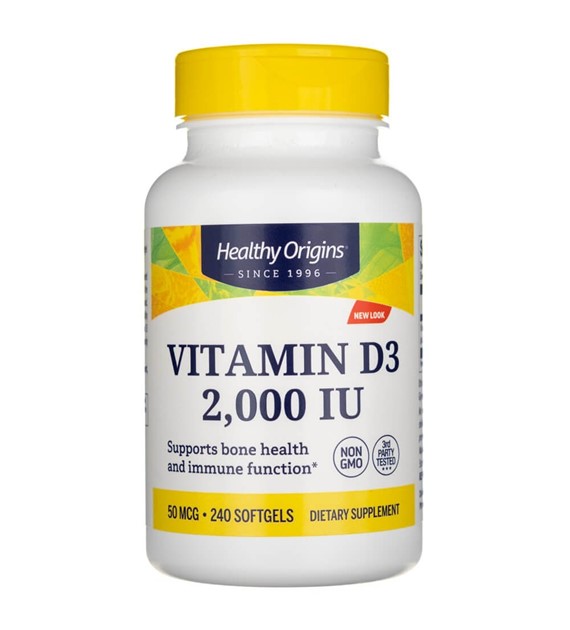 Healthy Origins Witamina D3 2000 IU - 240 kapsułek