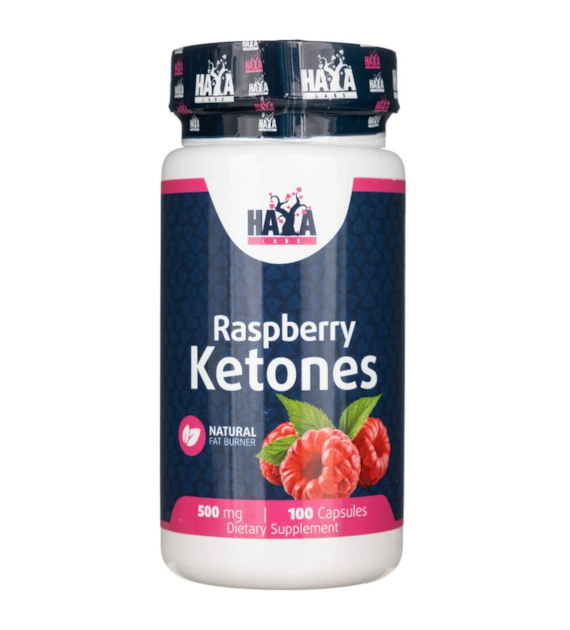 Haya Labs Ketony Malinowe 500 mg - 100 kapsułek