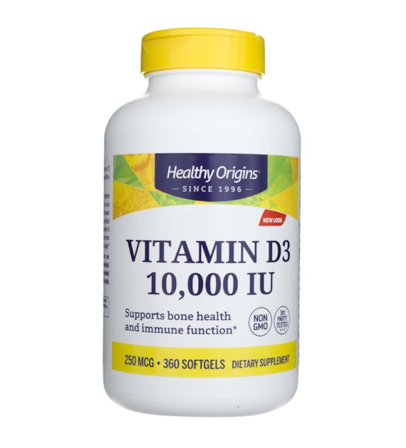 Healthy Origins Vitamin D3 10000 IU - 360 Softgels