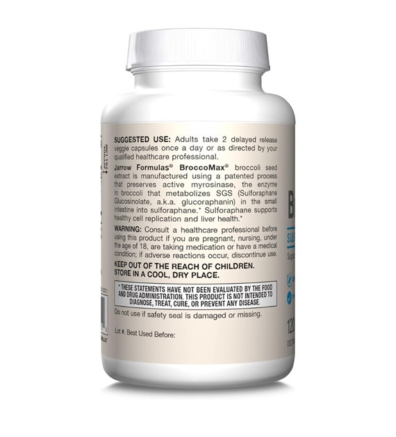Jarrow Formulas BroccoMax (Glukozynolan sulforafanu) 35 mg - 120 kapsułek