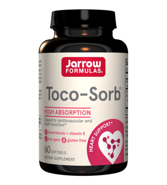 Jarrow Formulas Toco-Sorb, Smíšené tokotrienoly a vitamin E - 60 měkkých gelů