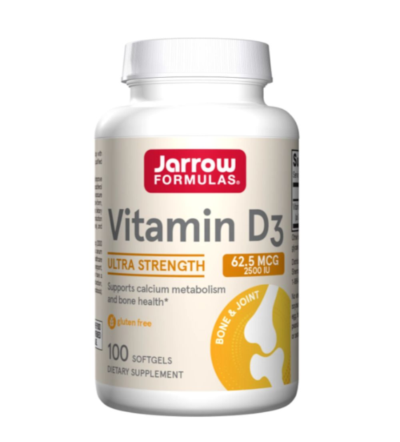 Jarrow Formulas Witamina D3 2500 IU - 100 kapsułek