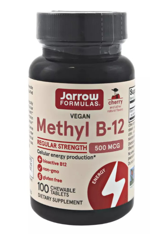 Jarrow Formulas Methyl B12 (Metylokobalamina) 500 mcg - 100 pastylek