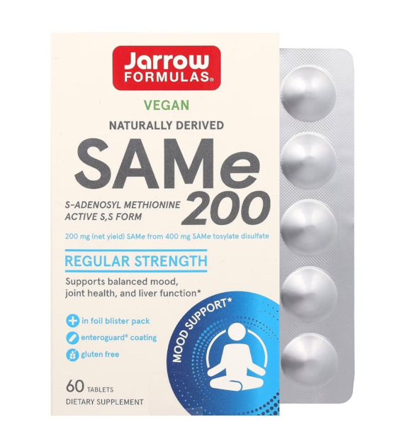 Jarrow Formulas SAMe 200 (S-adenozylo L-metionina) - 60 tabletek
