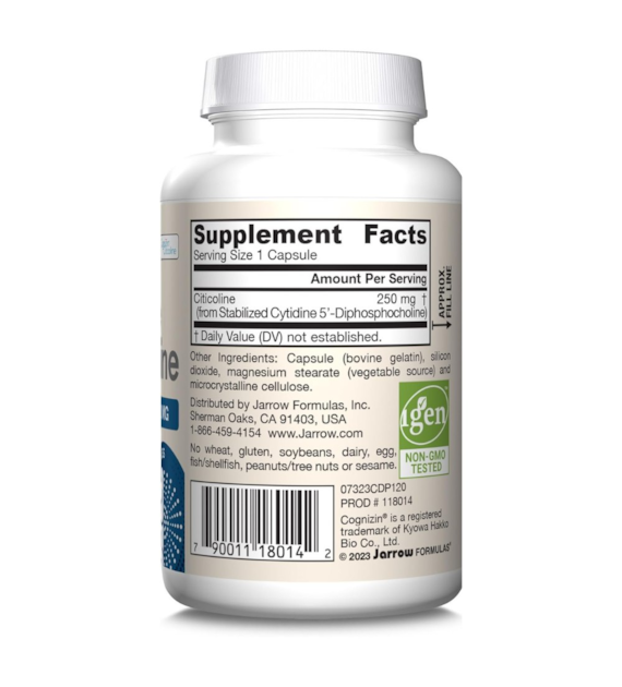 Jarrow Formulas Citicoline (CDP Choline) 250 mg - 120 kapslí