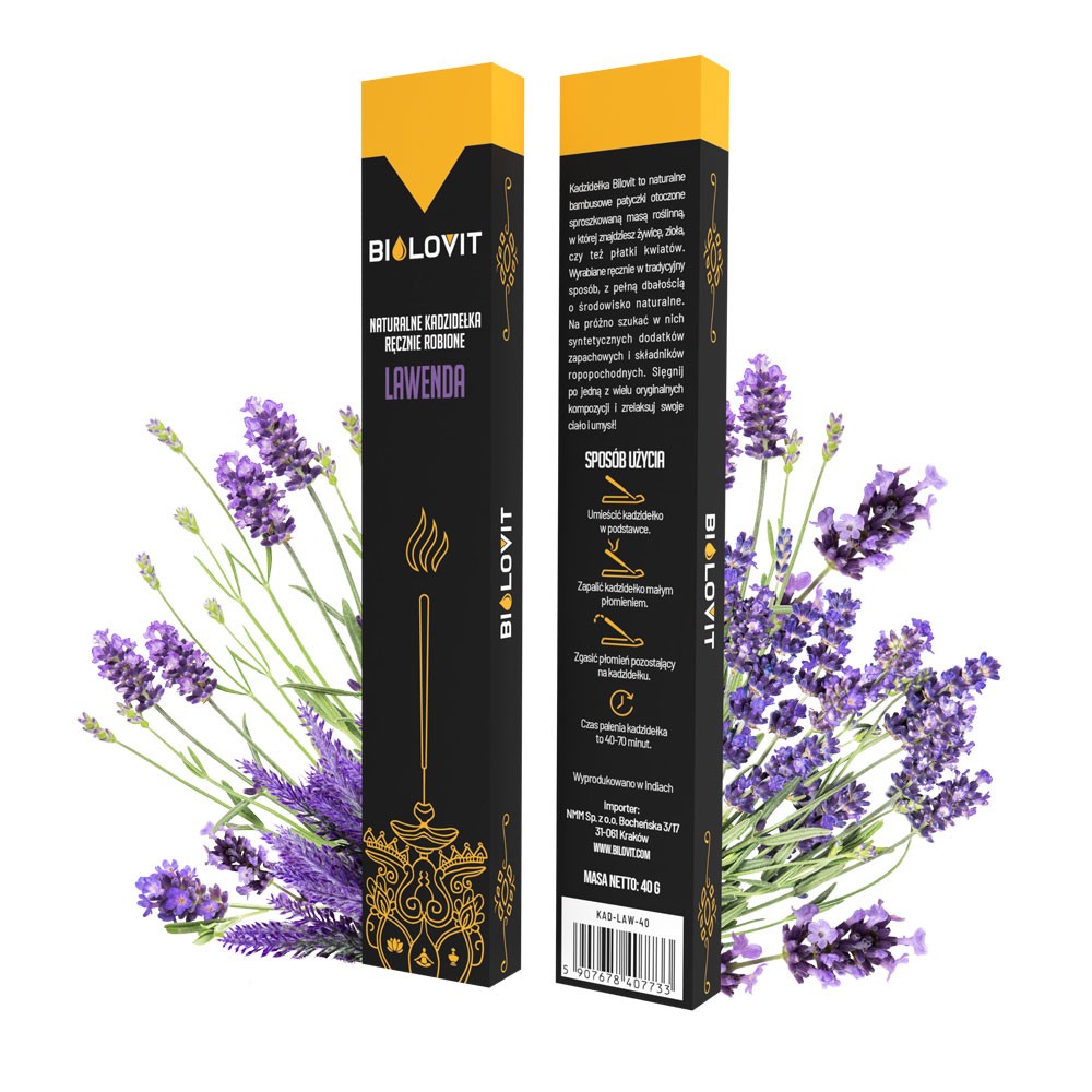 Bilovit Natürliche aromatische Räucherstäbchen Lavendel - 40 g