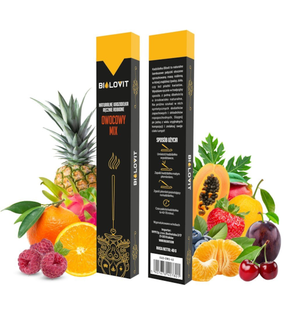 Bilovit Naturalne kadzidełka zapachowe Owocowy Mix - 40 g