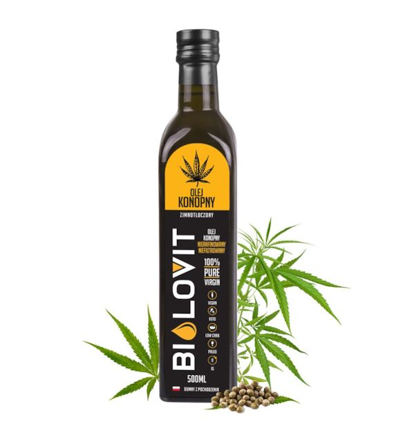 Bilovit Olej konopny zimnotłoczony - 500 ml