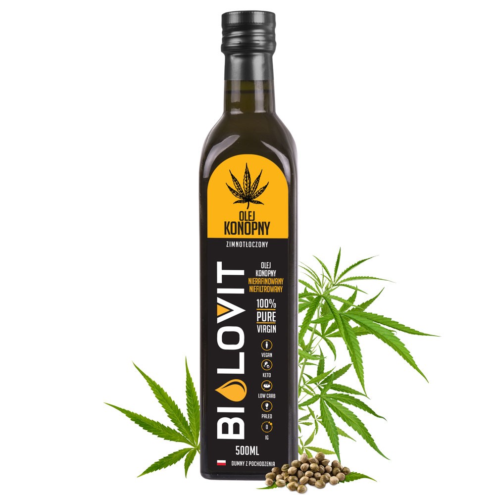 Bilovit Olej konopny zimnotłoczony - 500 ml