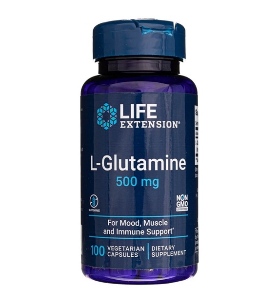 Life Extension L-Glutamine 500 mg - 100 Veg Capsules