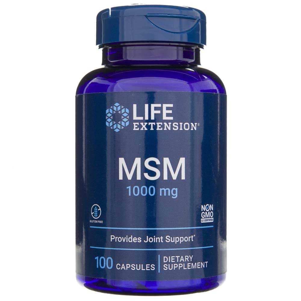 Life Extension MSM (Metylsulfonylometan) 1000 mg - 100 Kapseln