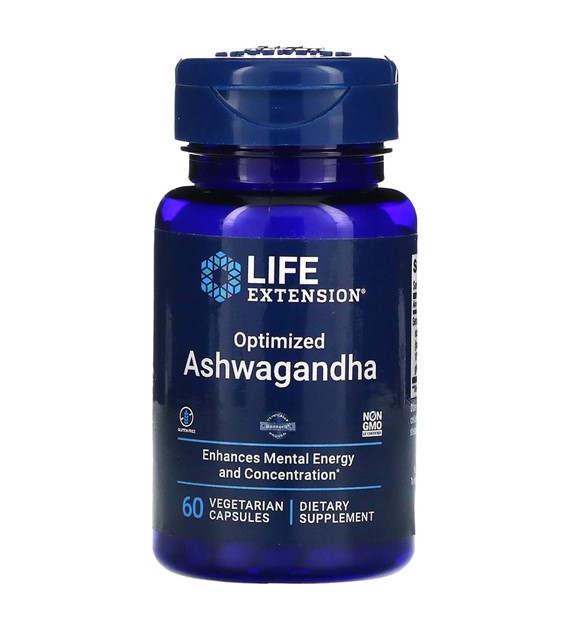 Life Extension Optimierter Ashwagandha-Extrakt - 60 pflanzliche Kapseln