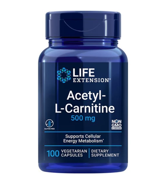 Life Extension Acetylo-L-karnityna 500 mg - 100 kapsułek