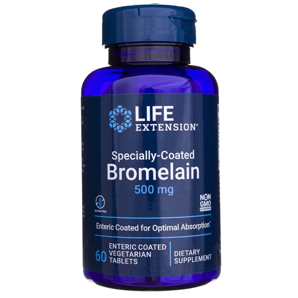 Life Extension Specially-Coated Bromelain 500 mg - 60 Tablets