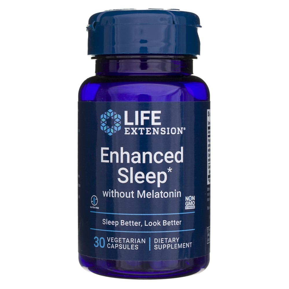 Life Extension Erhöhter Schlaf ohne Melatonin - 30 Kapseln