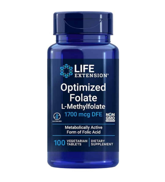 Life Extension Enhanced Optimized Folate 1700 mcg - 100 Tablets