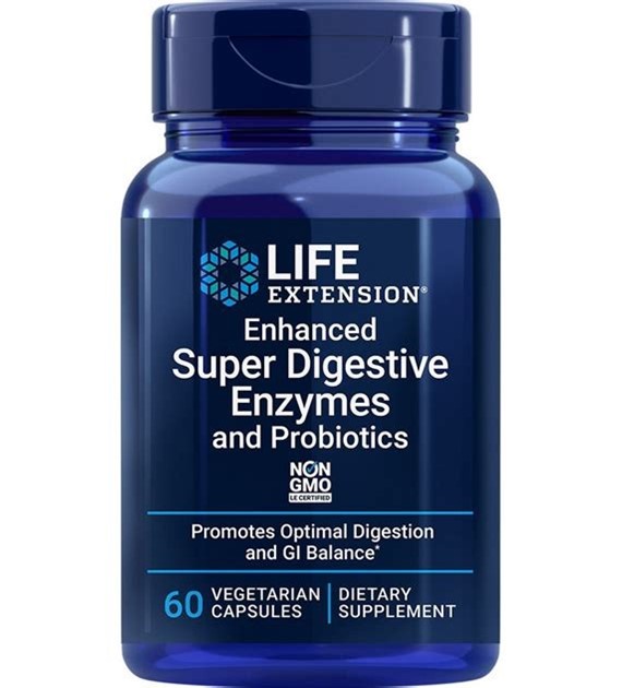 Life Extension Super Enzymy Trawienne z Probiotykami - 60 kapsułek