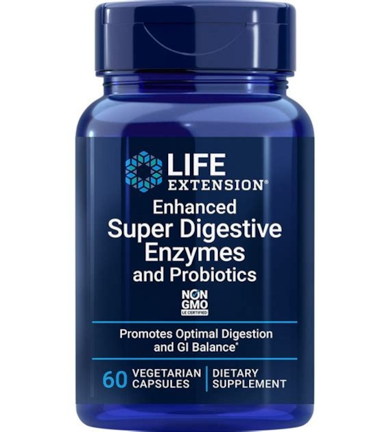Life Extension Super Enzymy Trawienne z Probiotykami - 60 kapsułek