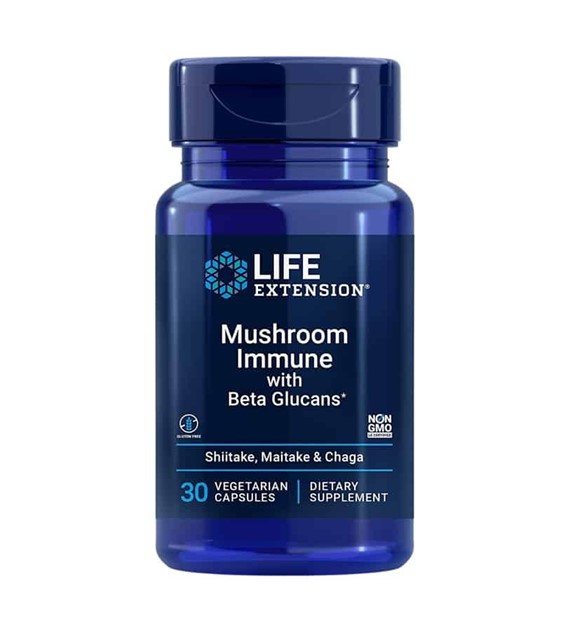 Life Extension Mushroom Immune with Beta Glucans - 30 kapsułek