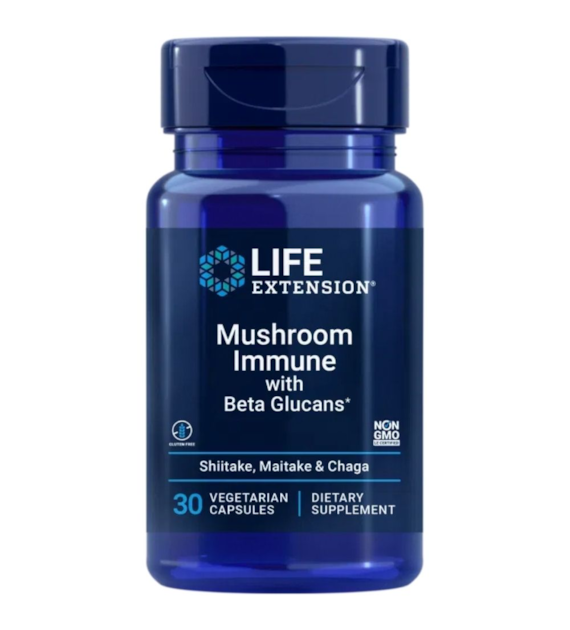 Life Extension Mushroom Immune with Beta Glucans - 30 kapsułek