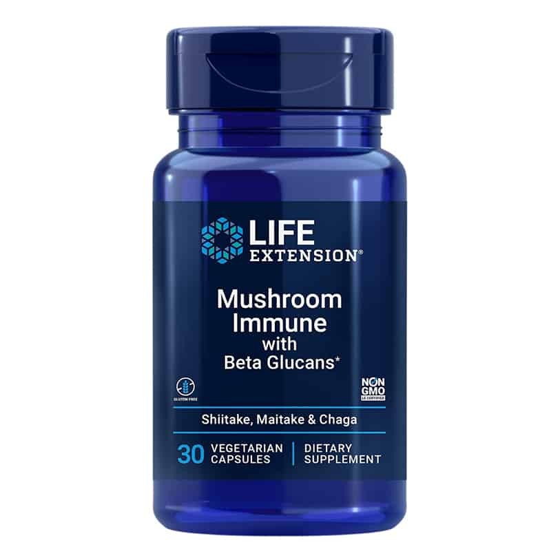 Life Extension Mushroom Immune with Beta Glucans - 30 kapsułek