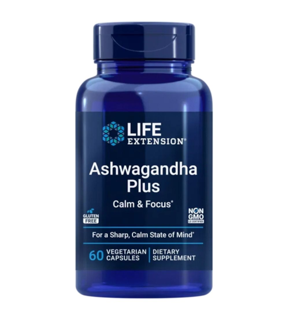 Life Extension Ashwagandha Plus Calm & Focus - 60 kapsułek