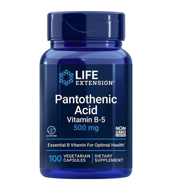 Life Extension Kwas pantotenowy 500 mg - 100 kapsułek