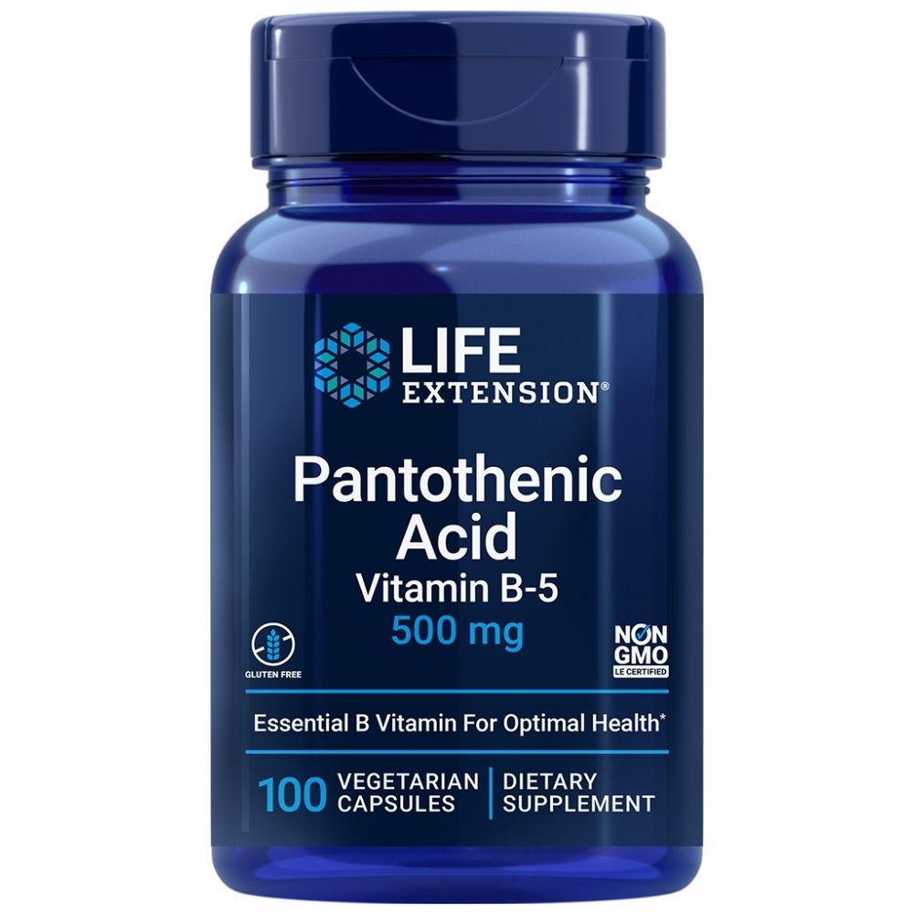 Life Extension Kwas pantotenowy 500 mg - 100 kapsułek