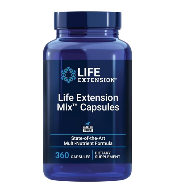 Life Extension Mix Capsules, Kompleks witamin, minerałów, warzyw i owoców - 360 kapsułek
