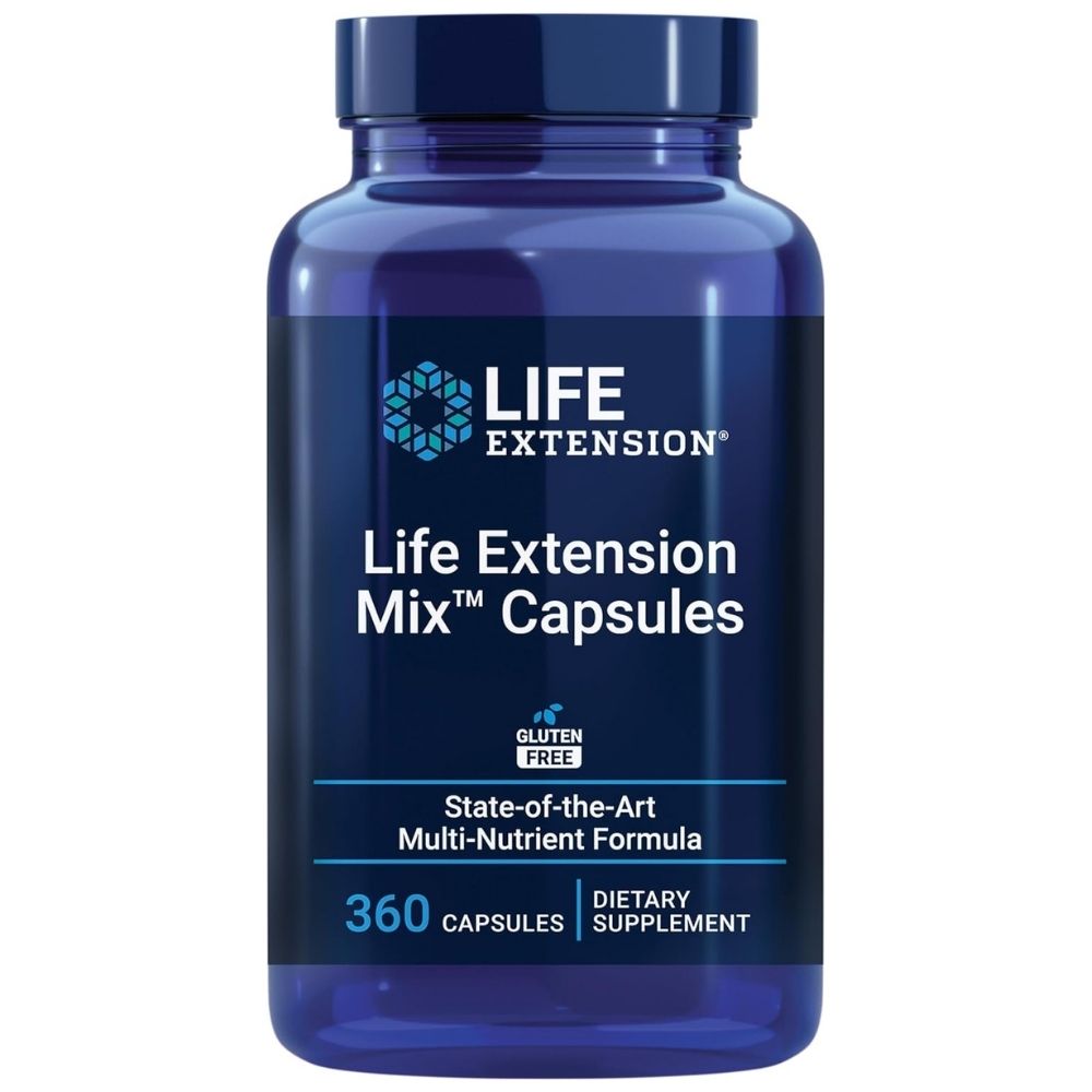 Life Extension Mix Capsules, Kompleks witamin, minerałów, warzyw i owoców - 360 kapsułek