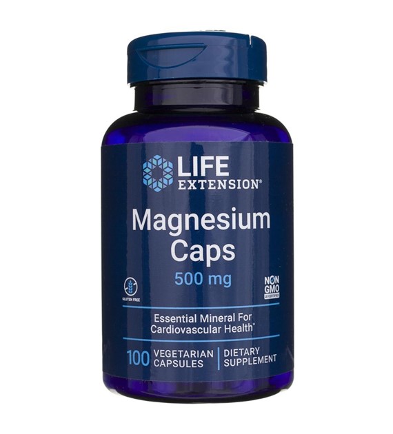 Life Extension Magnesium Kappen 500 mg - 100 pflanzliche Kapseln
