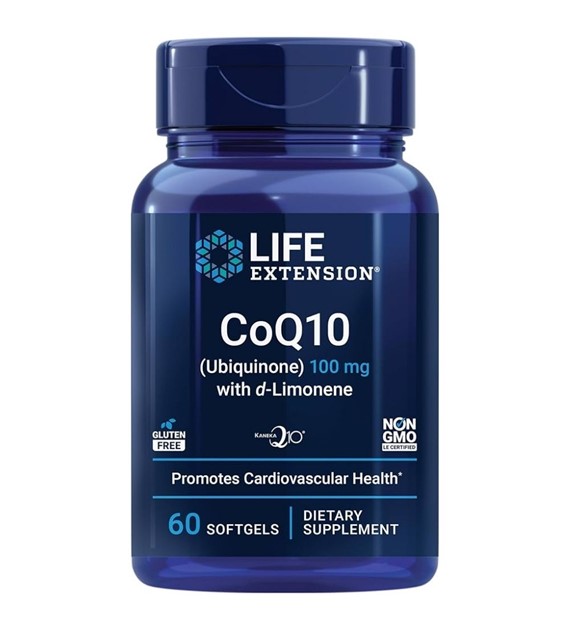 Life Extension Koenzym Q10 (ubichinon) 100 mg z d-limonenem - 60 kapsułek