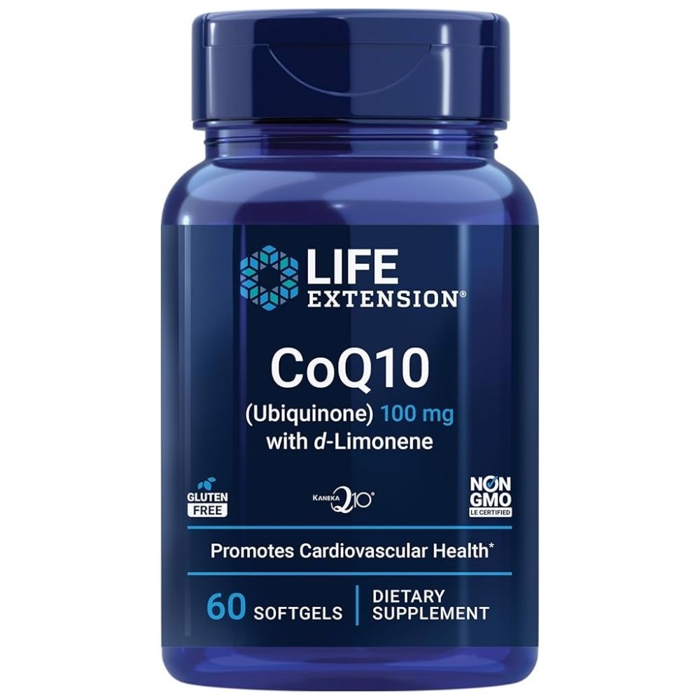 Life Extension Koenzym Q10 (ubichinon) 100 mg z d-limonenem - 60 kapsułek