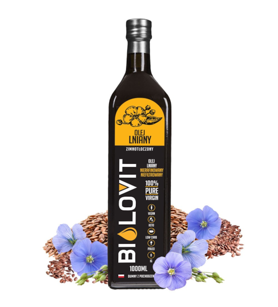 Bilovit Olej lniany zimnotłoczony - 1000 ml