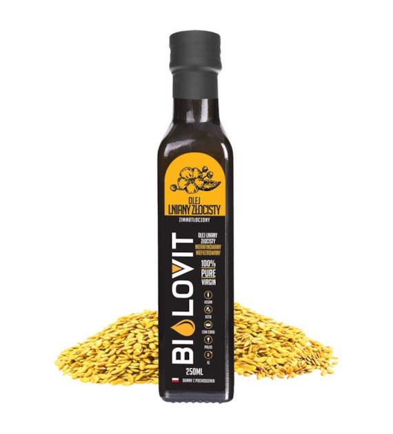 Bilovit Olej lniany złocisty zimnotłoczony - 250 ml