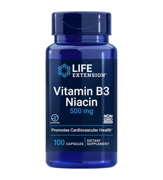 Life Extension Vitamin B3 Niacin 500 mg - 100 kapslí