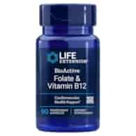 Life Extension BioActive Folate & Vitamin B12 - 90 Veg Capsules