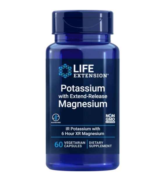 Life Extension Potas z Magnezem o przedłużonym uwalnianiu - 60 kapsułek