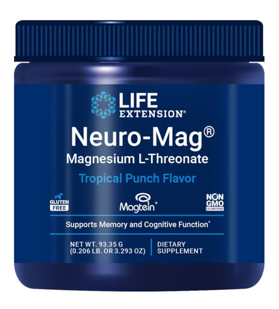 Life Extension Neuro-Mag® L-treonian magnezu, tropikalny - 93,35 g