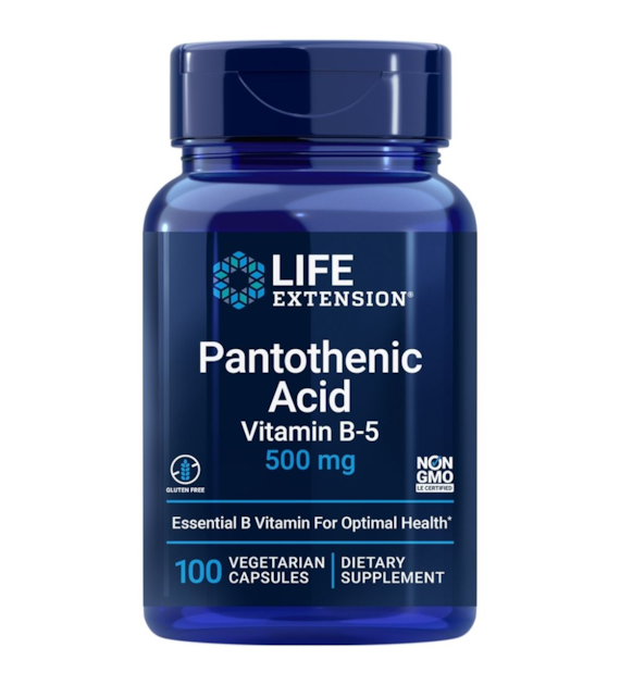 Life Extension Kwas pantotenowy 500 mg - 100 kapsułek