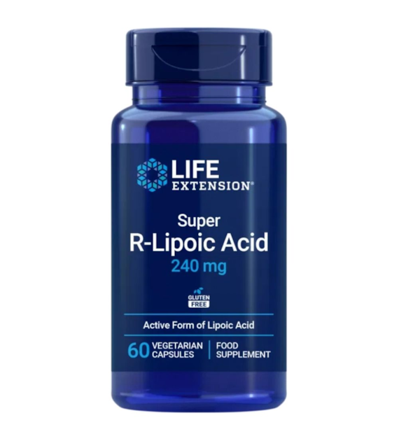 Life Extension Kwas R-Alfa Liponowy (Na-RALA) - 60 kapsułek