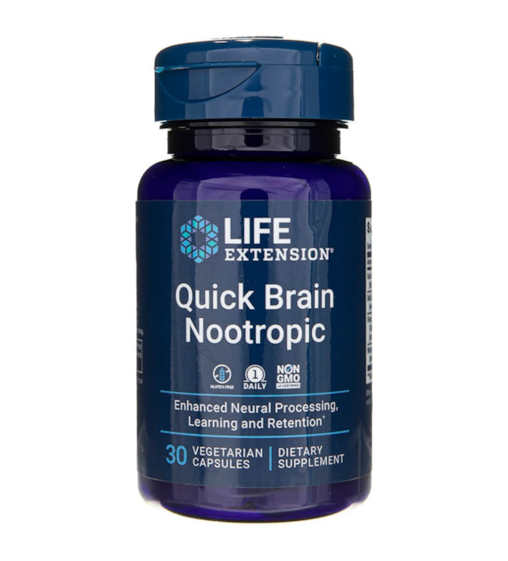 Life Extension Quick Brain Nootropic - 30 Veg Capsules