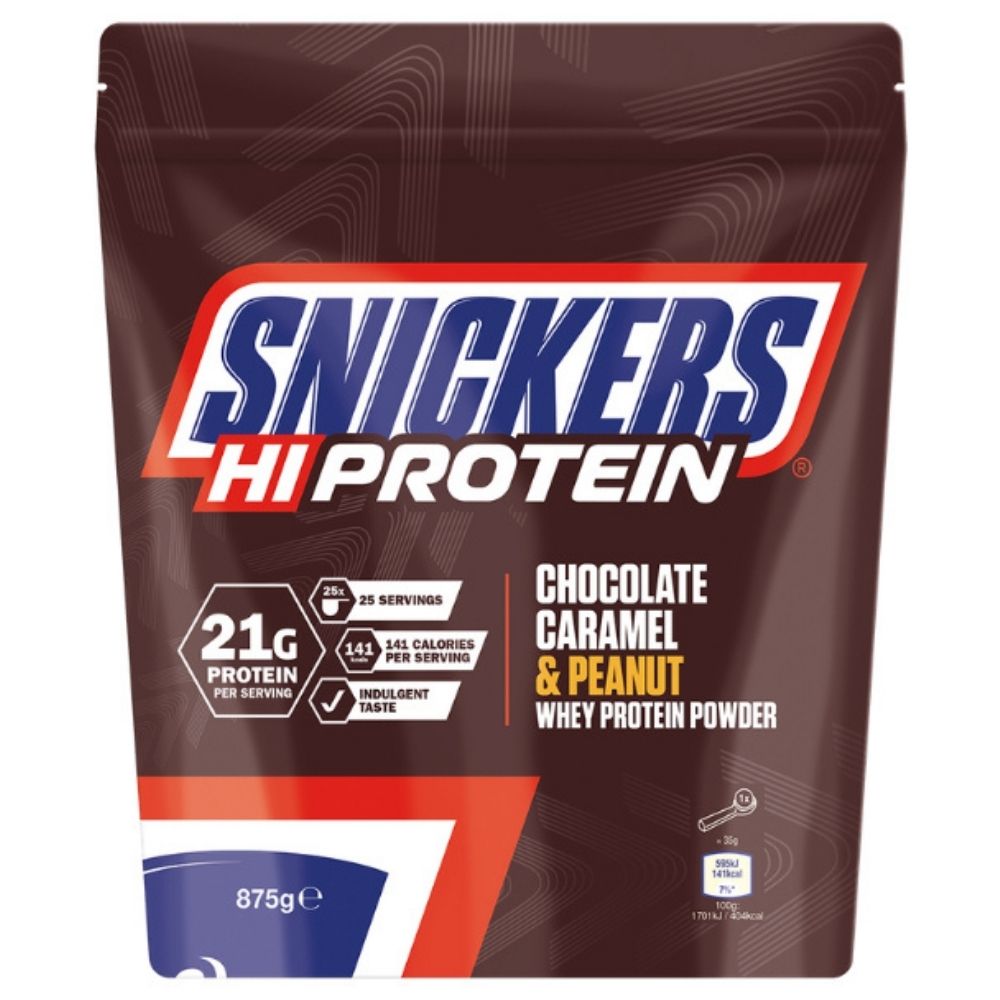 Snickers Hi Protein, Odżywka białkowa, czekolada, karmel & orzeszki ziemne - 875 g