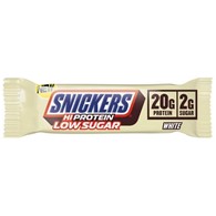 Snickers White Hi-Protein Low Sugar, Baton białkowy, karmel & masło orzechowe - 57 g