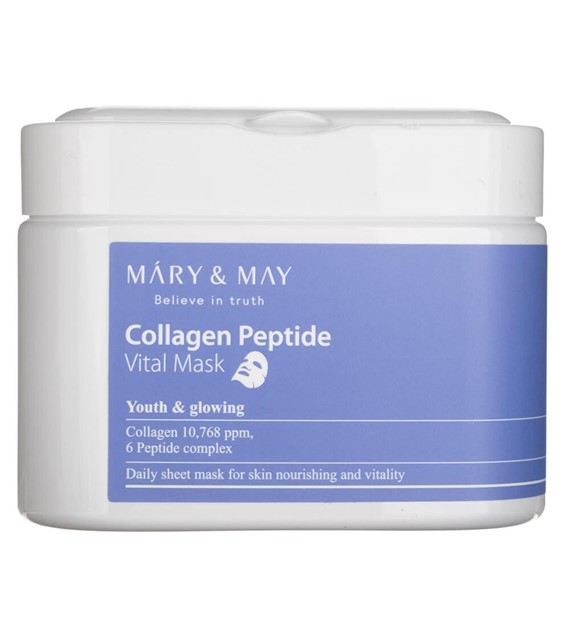 Mary&May Collagen Peptide Vital Mask - 30 pieces