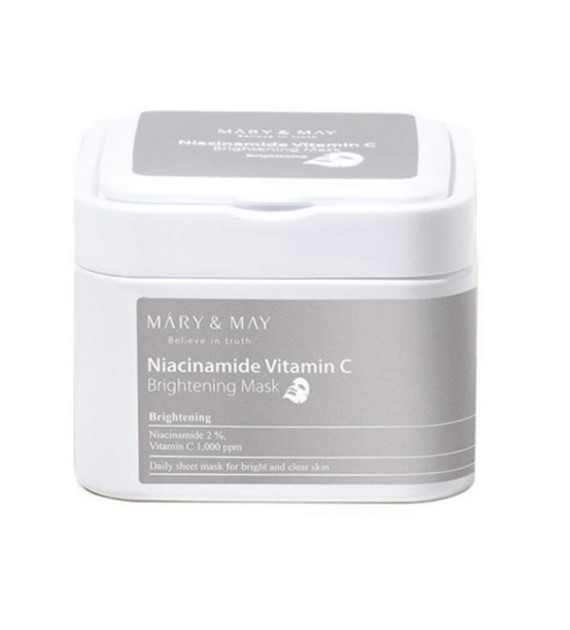 Mary&May Rozświetlające maseczki Niacinamide Vitamin C 30 sztuk