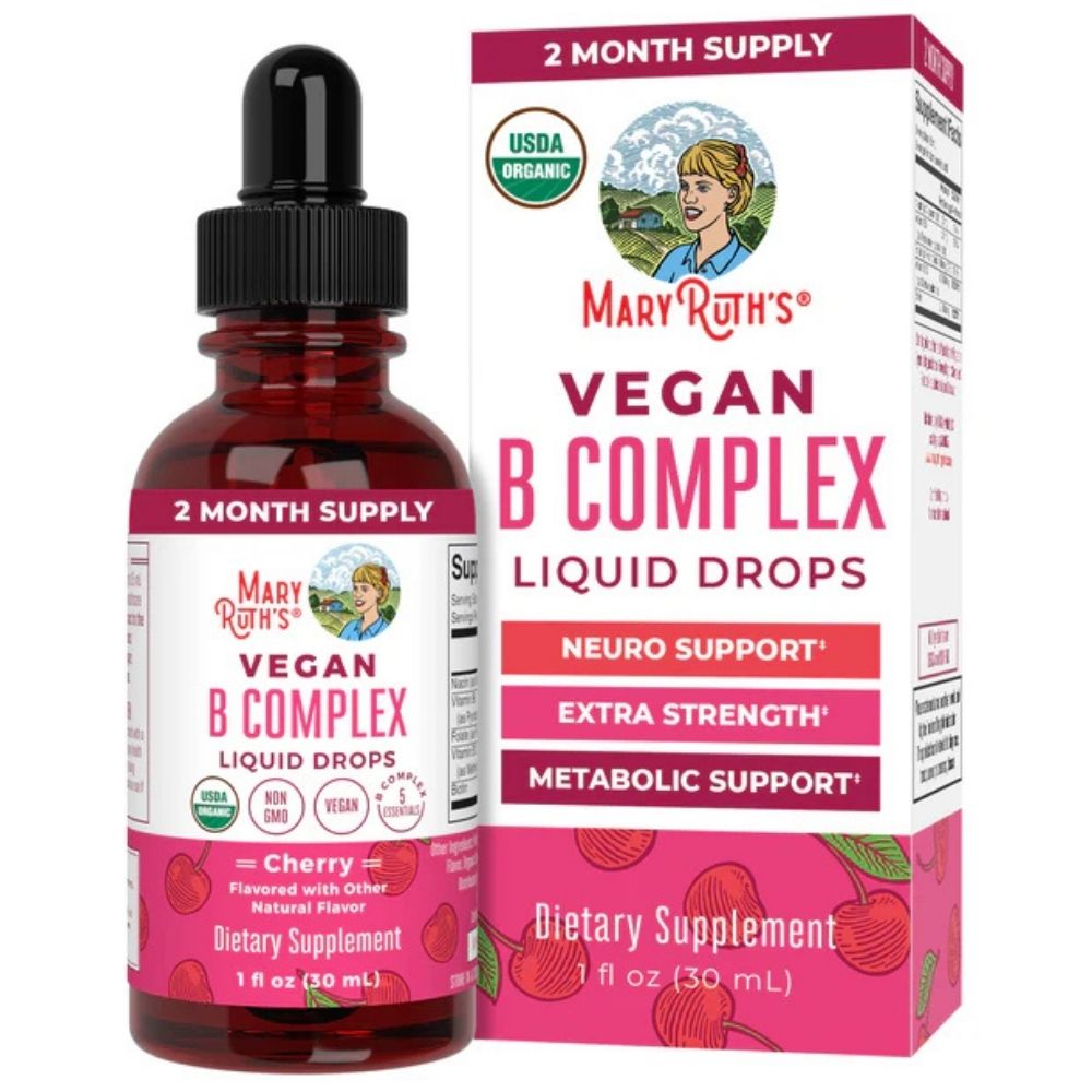 MaryRuth's Witamina B Complex w kroplach, wiśnia - 30 ml
