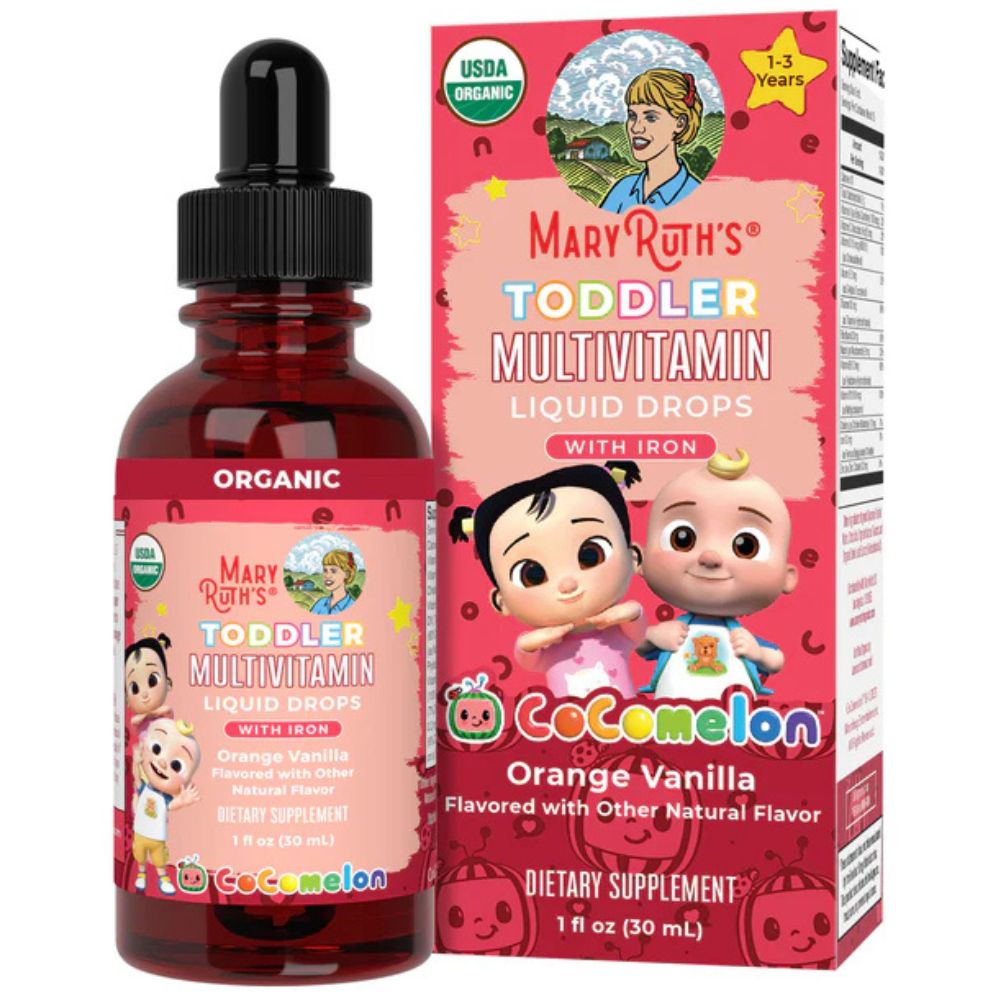 MaryRuth's Toodler Multiwitamina + Żelazo dla malucha, pomarańcza-wanilia - 30 ml