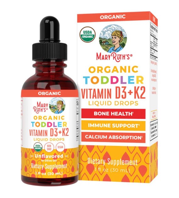 MaryRuth's Toddler Witamina D3+K2 w kroplach dla malucha - 30 ml