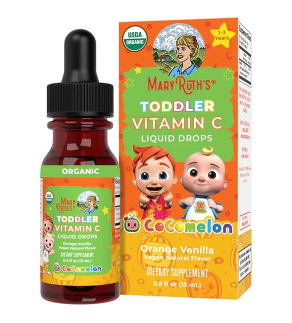 MaryRuth's Toddler Witamina C w kroplach dla malucha, pomarańcza-wanilia - 30 ml